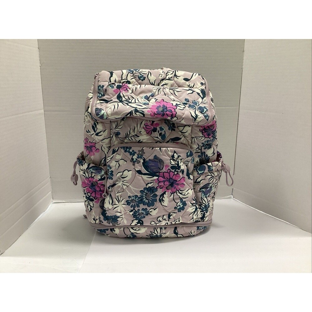 vera bradley backpack featherweight commuter fresh cut floral multicolor